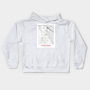 Red Star Stadium Map Design Kids Hoodie